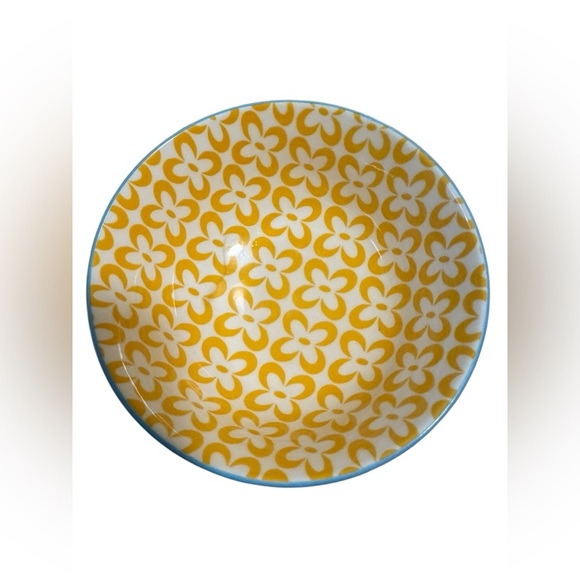 Ooh La La! by BIA Sushi Rice Ramen Bowl SET OF TWO Yellow Green Print Serveware - Picture 6 of 13